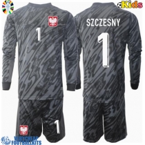 Poland Wojciech Szczesny #1 Goalkeeper Replica Away Minikit Euro 2024 Long Sleeve (+ pants)